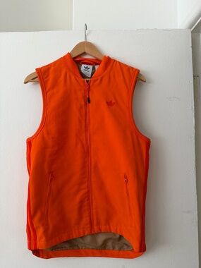 adidas Orange Zip-Up Sleeveless Vest